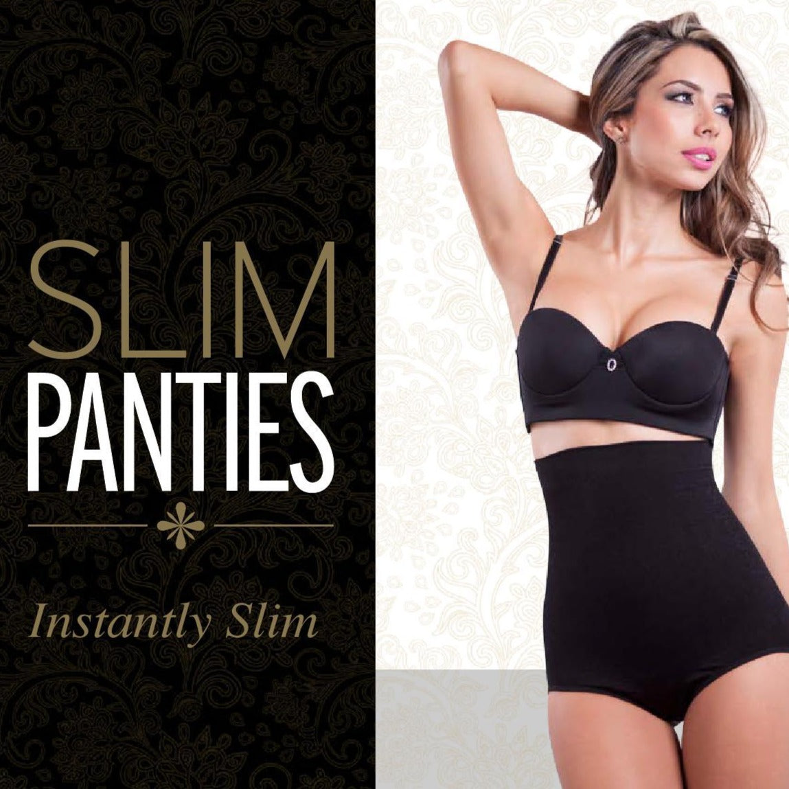 ##product## - SLIM PANTIES CONTROL NUDE + BLACK - Vêtement amincissent, Promotion - Suisseteleachat